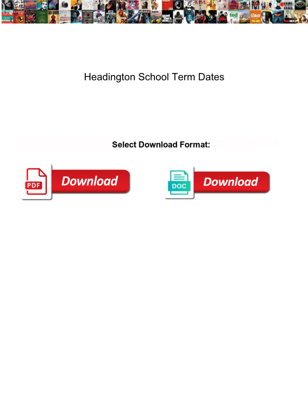 Headington School Term Dates