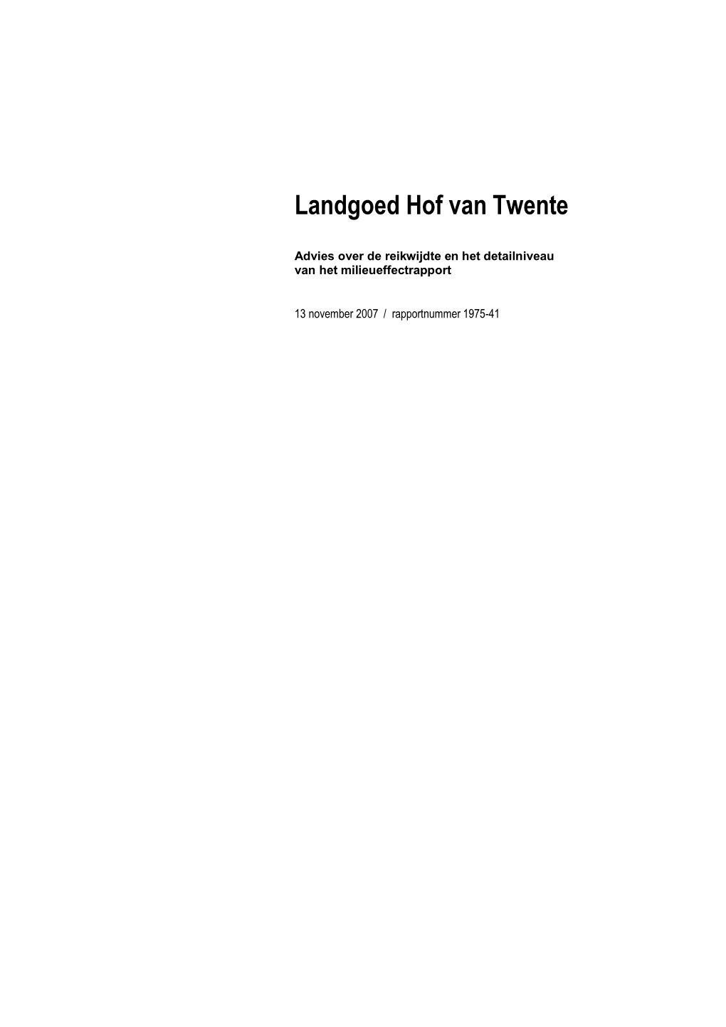 Landgoed Hof Van Twente
