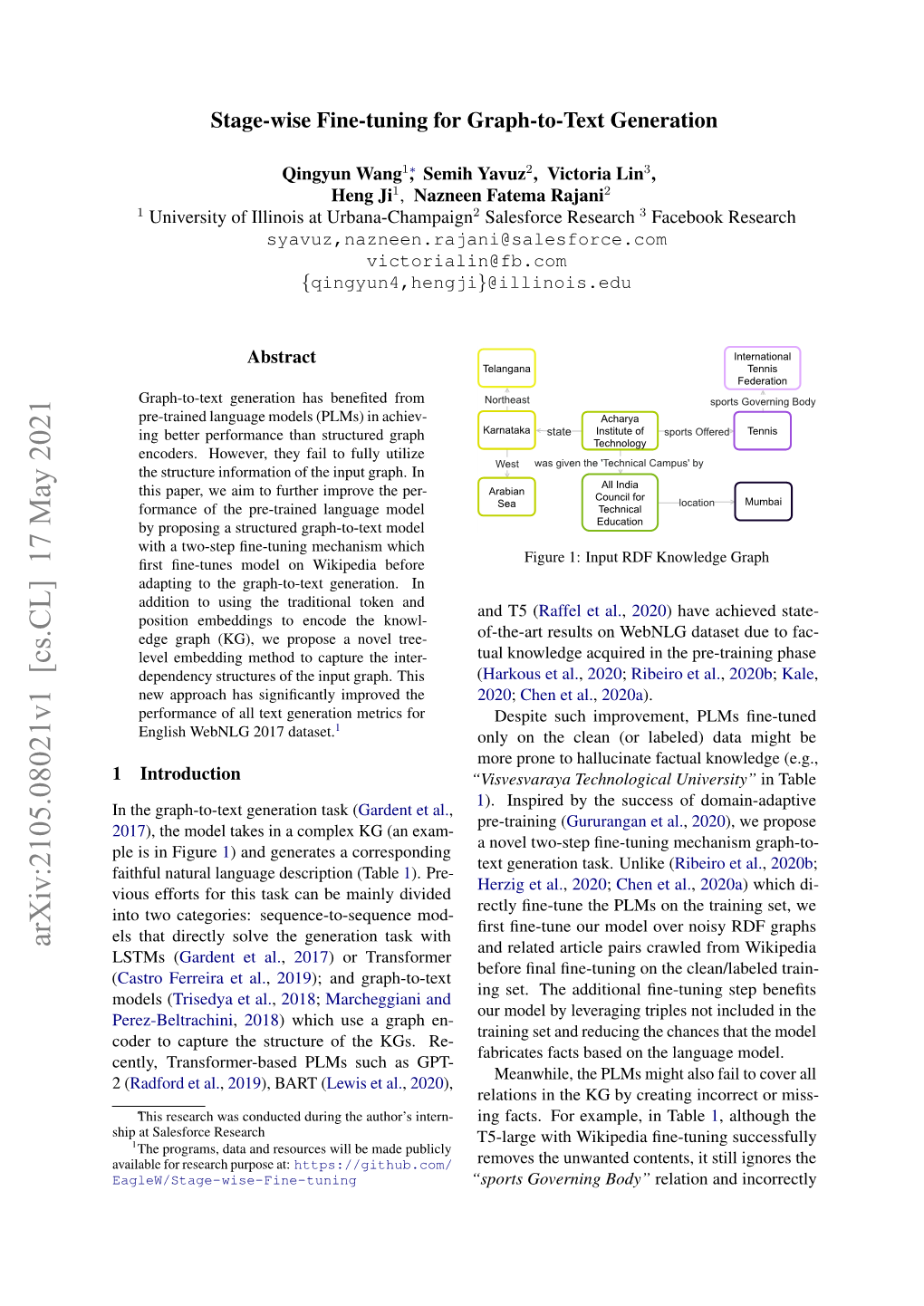 Arxiv:2105.08021V1 [Cs.CL] 17 May 2021