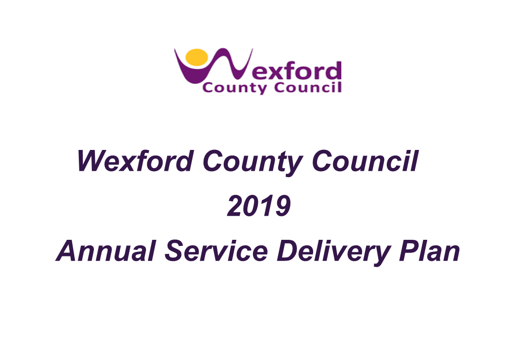 Wexford County Council 2019 Annual Service Delivery Plan