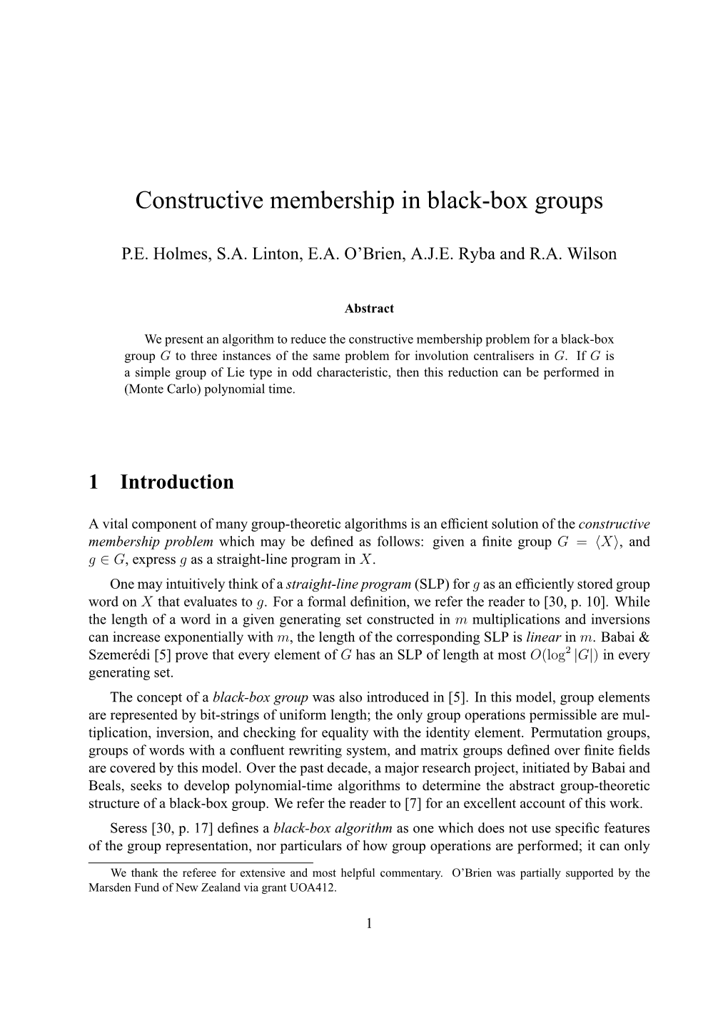 Constructive Membership in Black-Box Groups