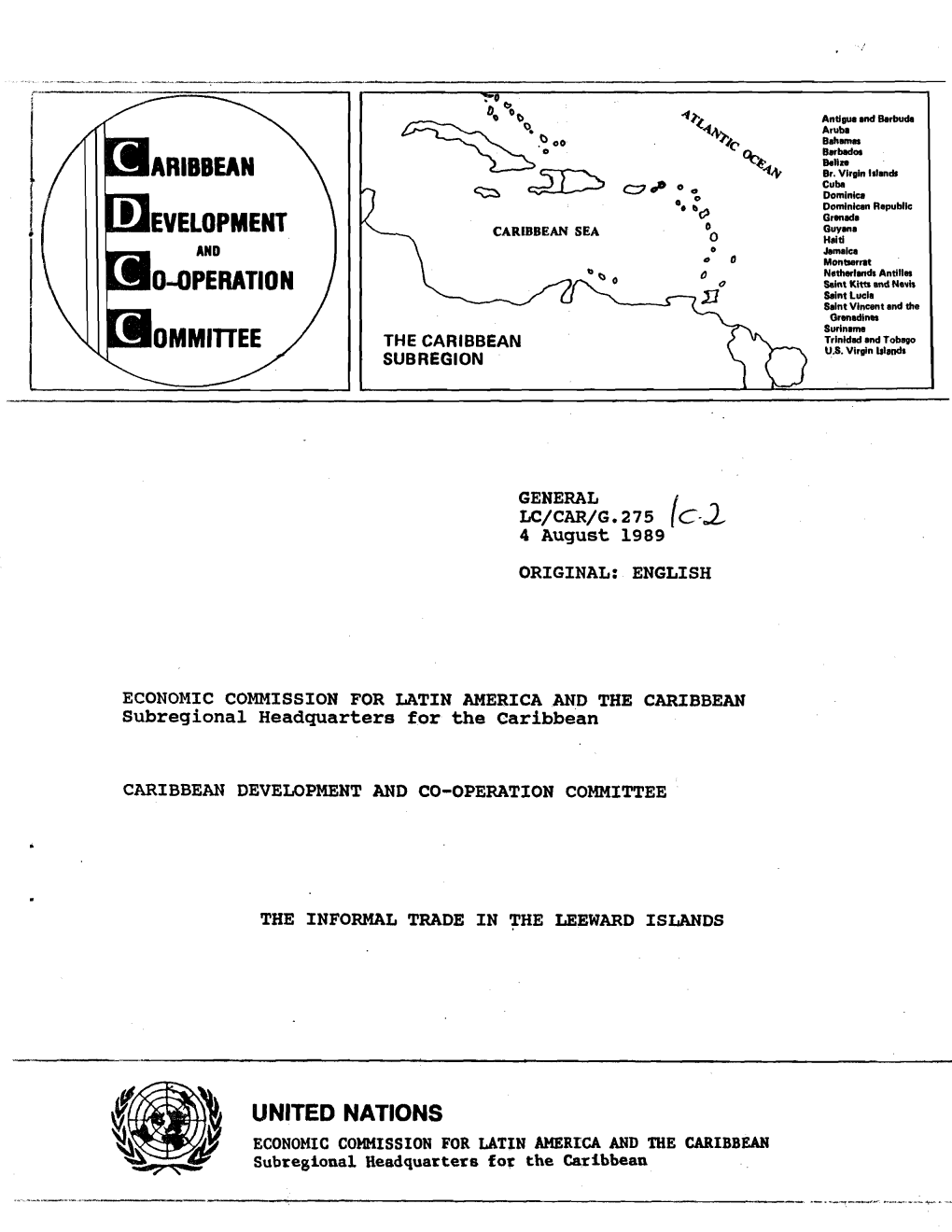 ARIBBEAN Levelopment Io-OPE RATION Lommittee UNITED
