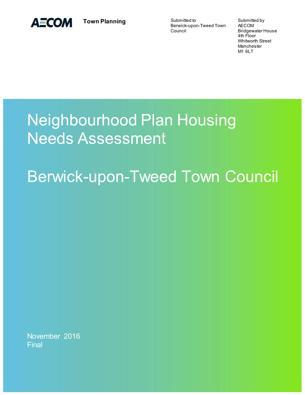 Neighbourhood Plan Housing Needs Assessment Berwick-Upon-Tweed Town Council