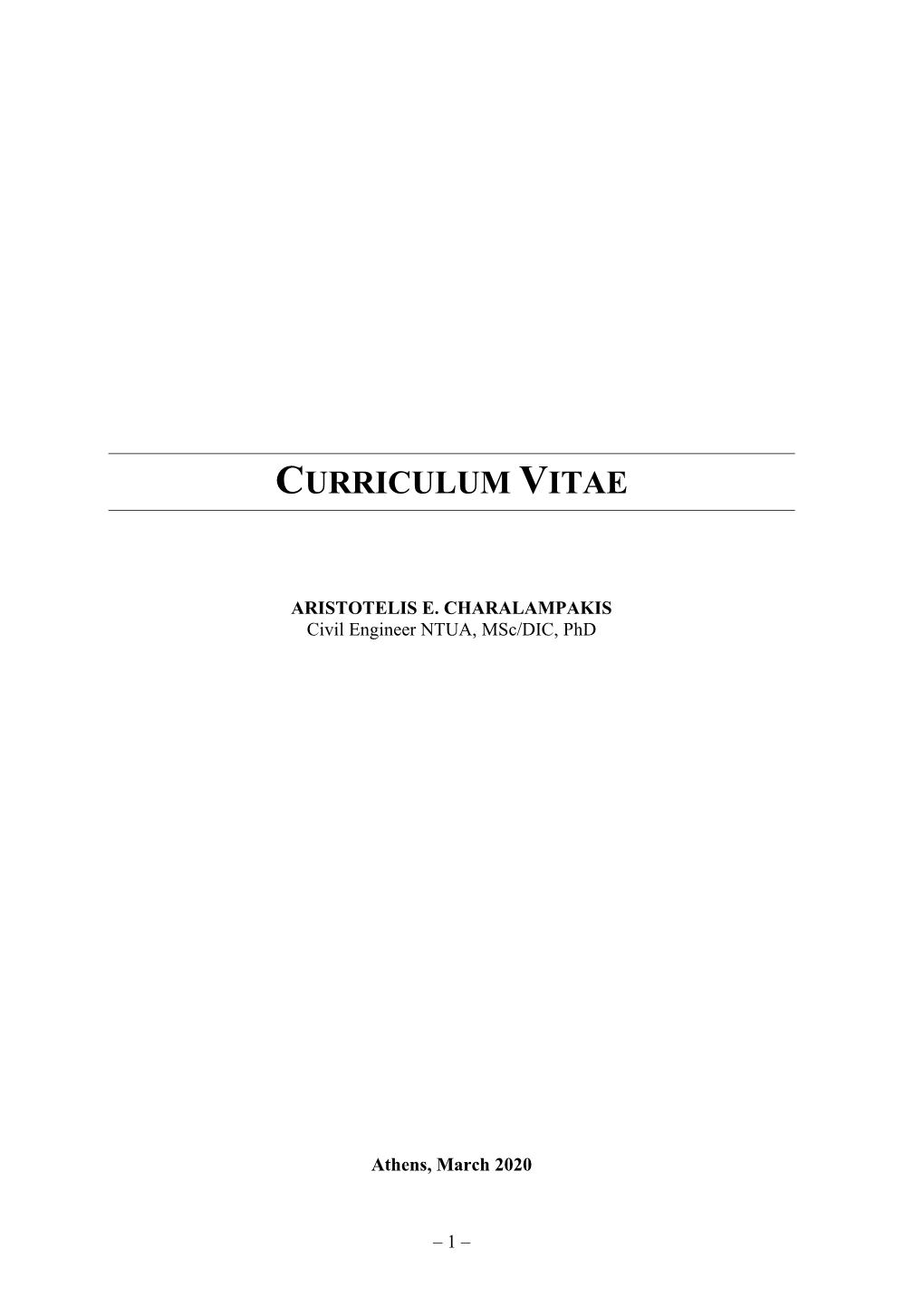 Curriculum Vitae