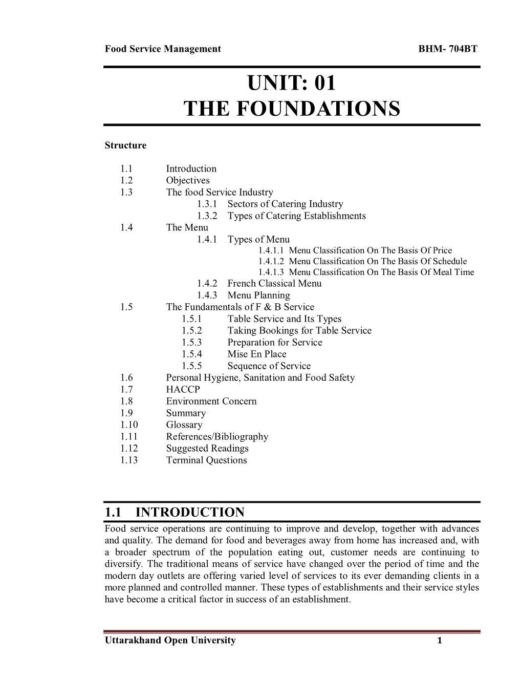 Unit: 01 the Foundations