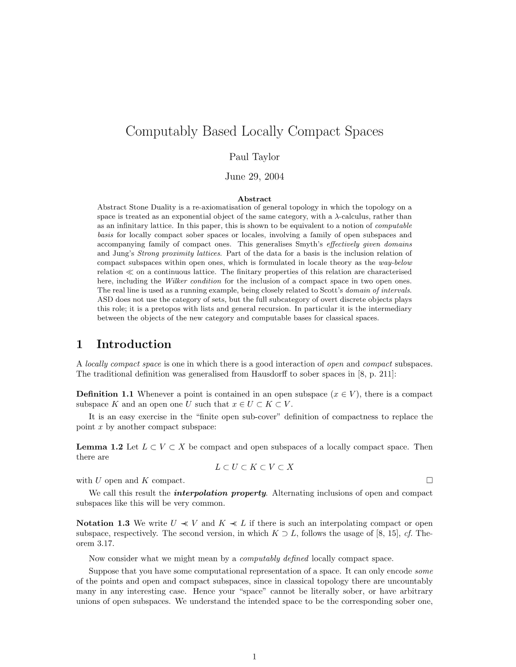 Computably Based Locally Compact Spaces