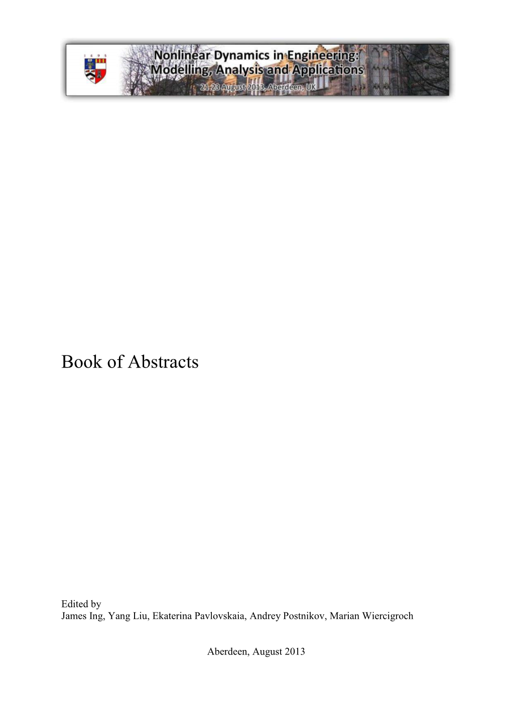 Book of Abstracts