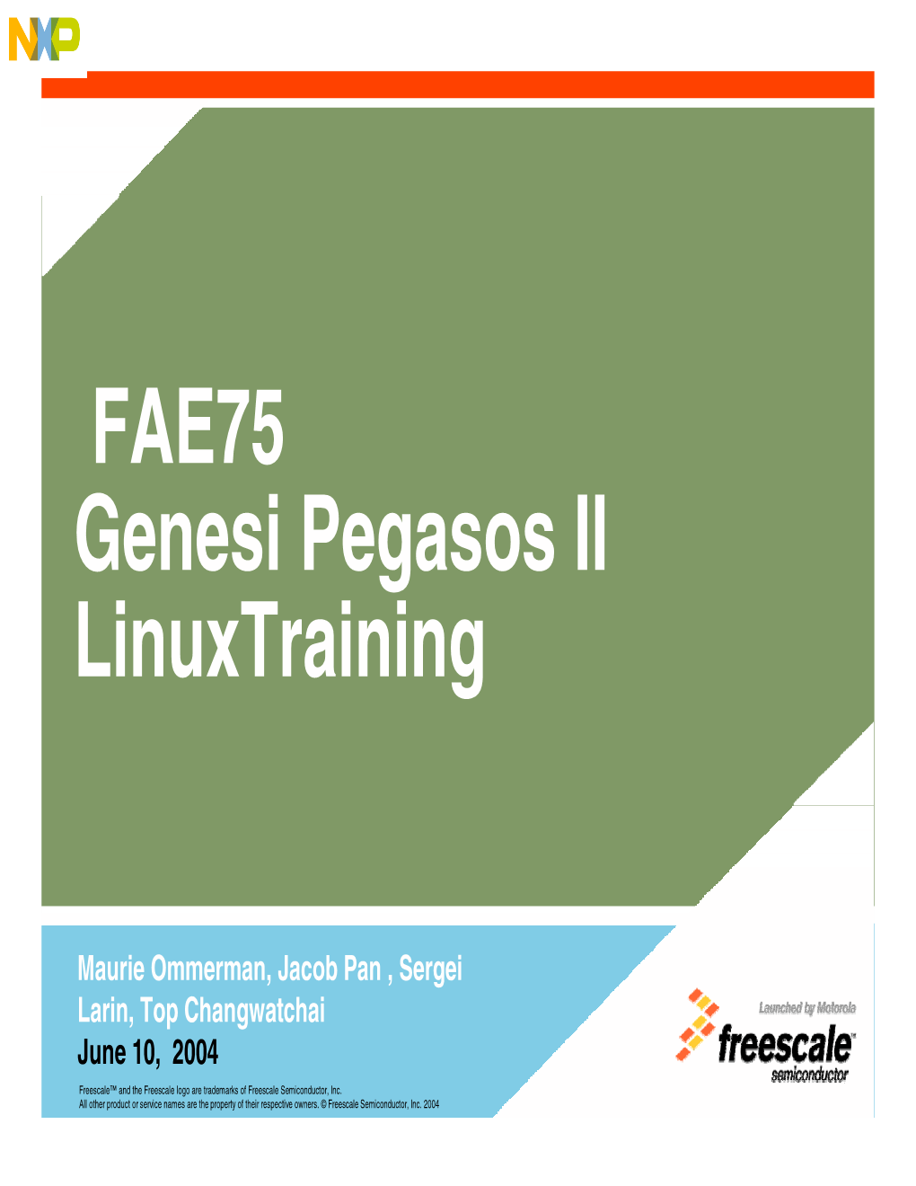 FAE75 Genesi Pegasos II Linuxtraining