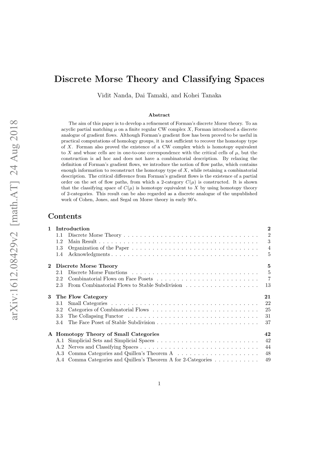 Discrete Morse Theory and Classifying Spaces