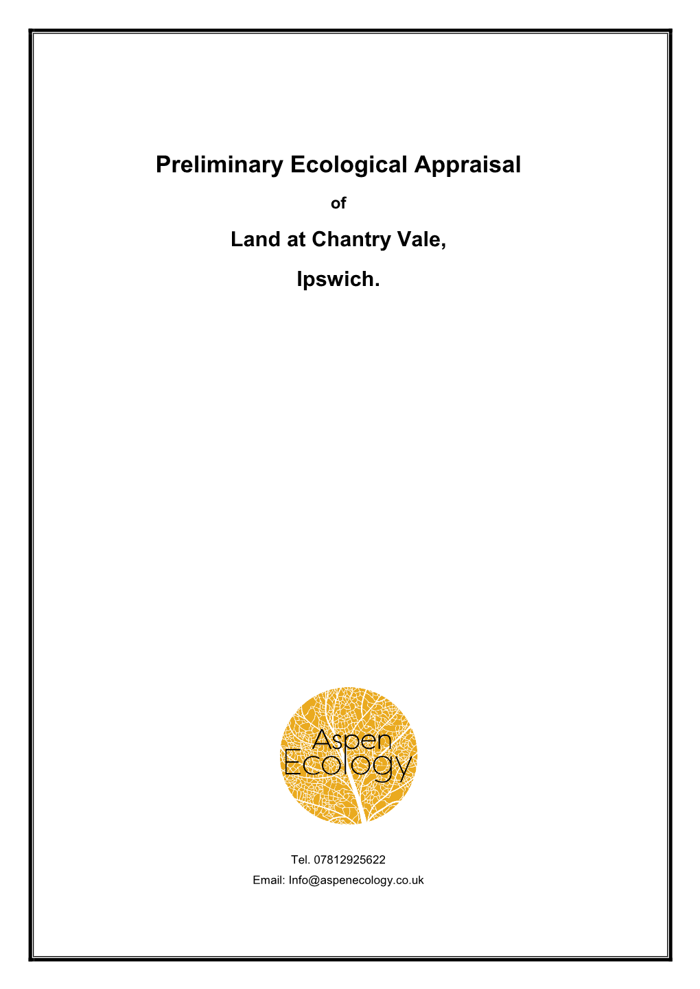 Preliminary Ecological Appraisal