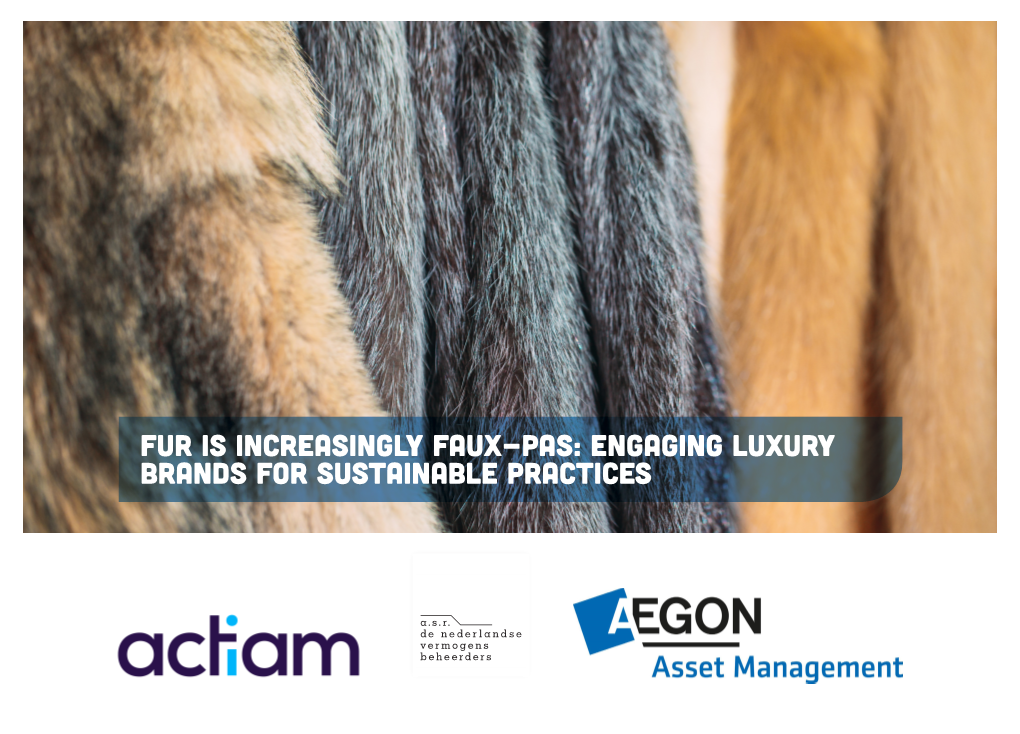 Fur Is Increasingly Faux-Pas: Engaging Luxury Brands for Sustainable Practices