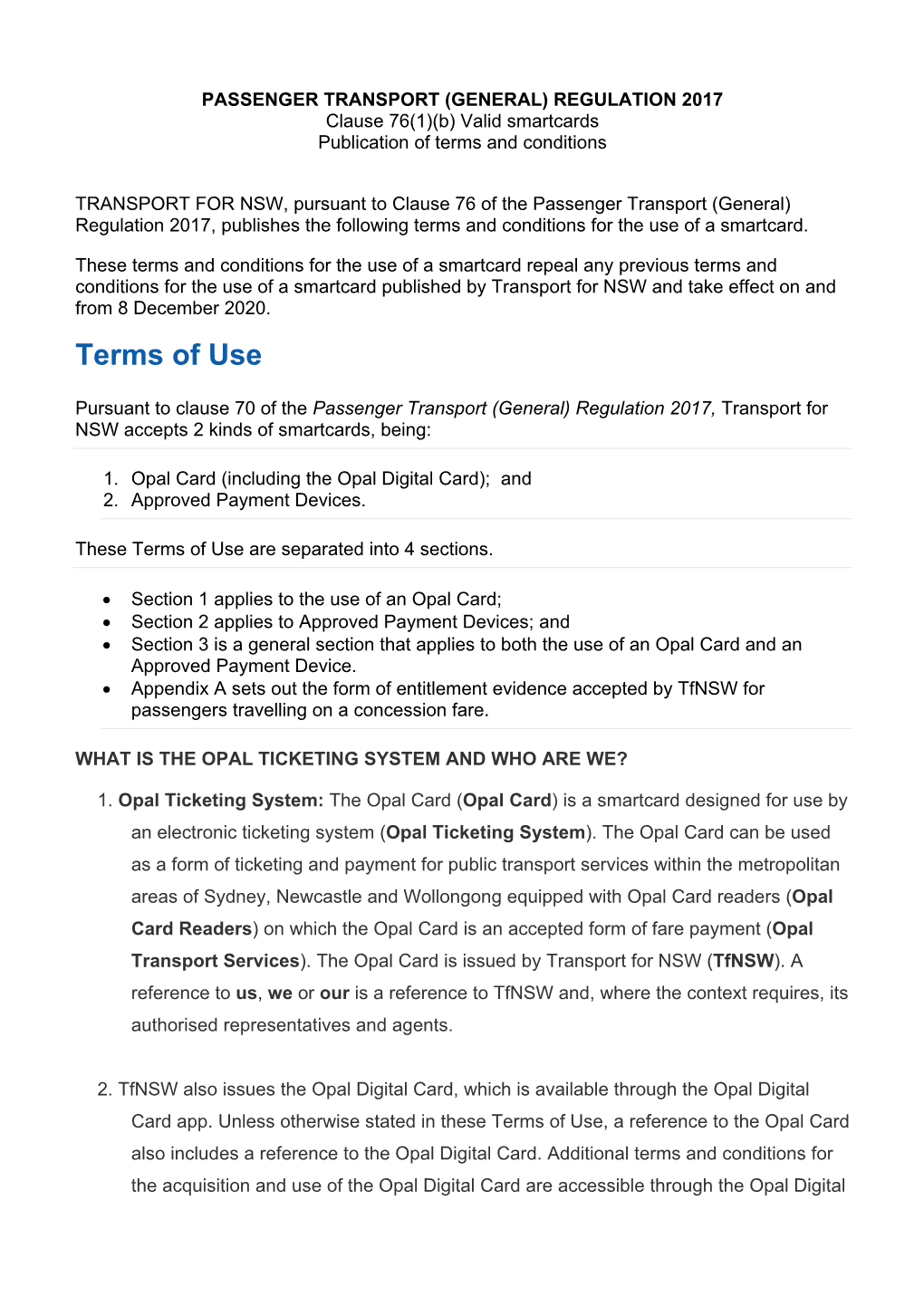 Opal Terms of Use