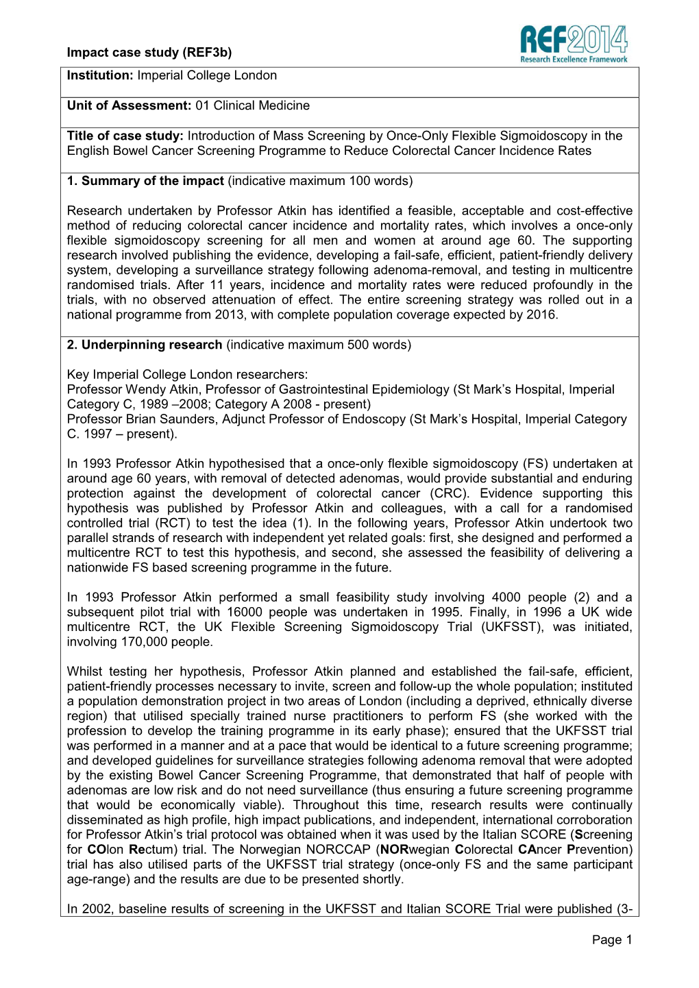 Introduction of Mass Screening by Once-Only Flexible Sigmoidoscopy in the English Bowel Cancer Screening Programme to Reduce Colorectal Cancer Incidence Rates