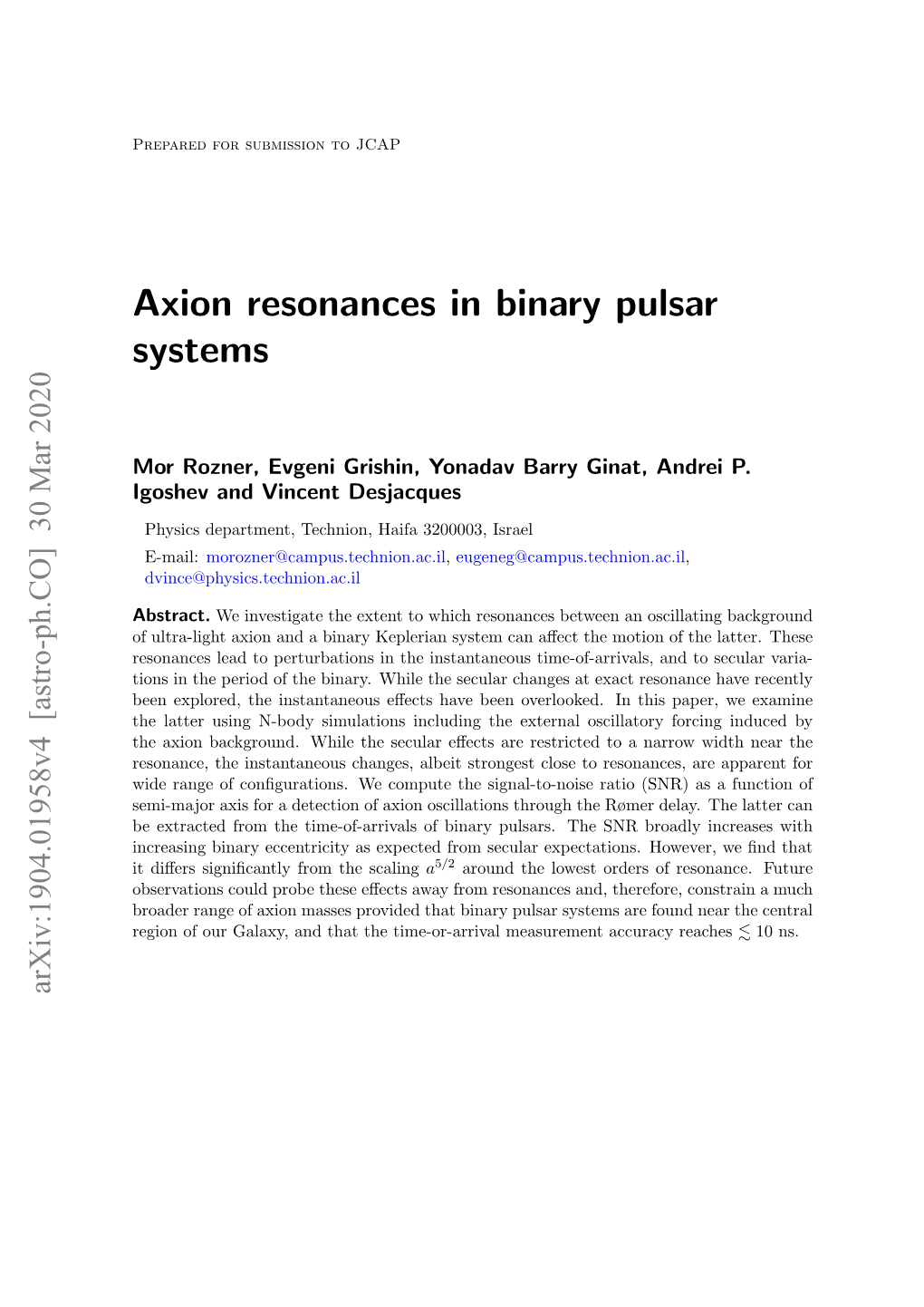 Axion Resonances in Binary Pulsar Systems