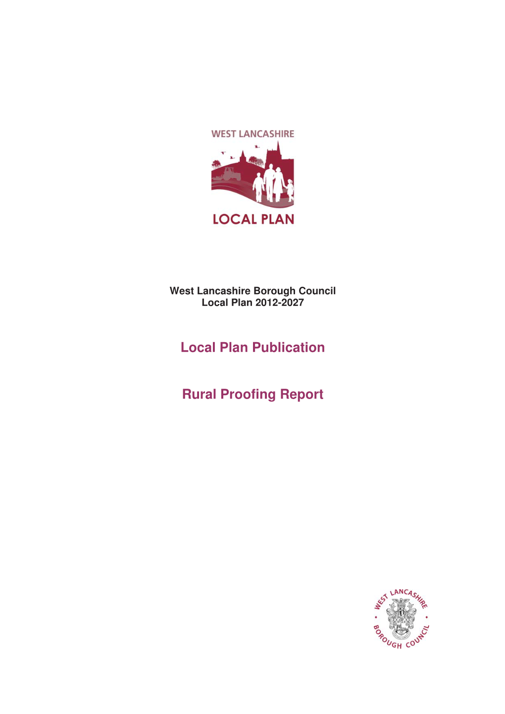 Local Plan Publication Rural Proofing Report