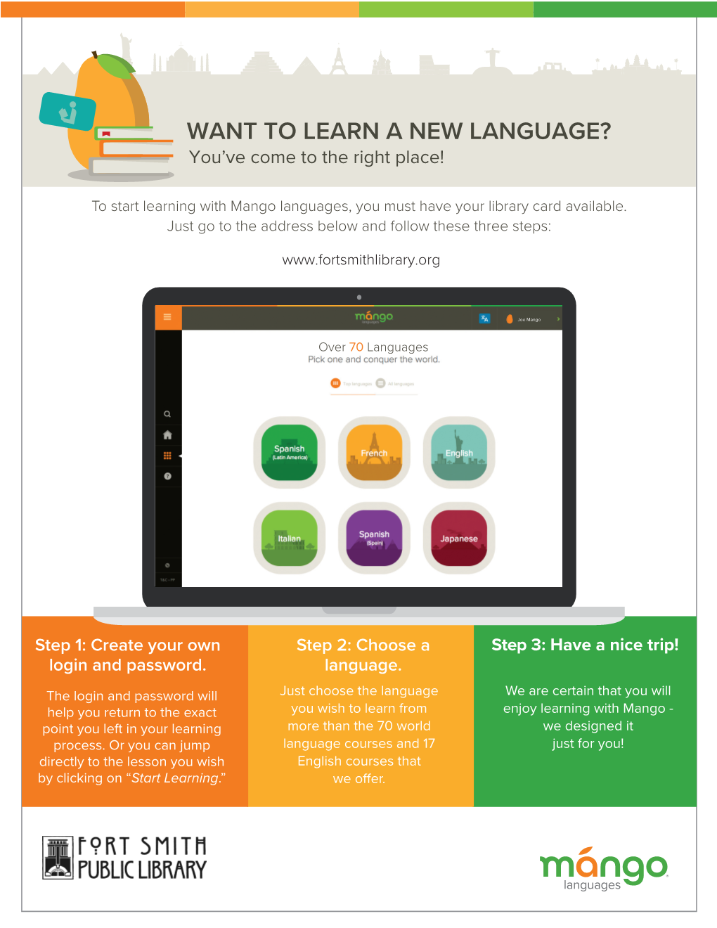 Mango Languages, You Must Have Your Library Card Available