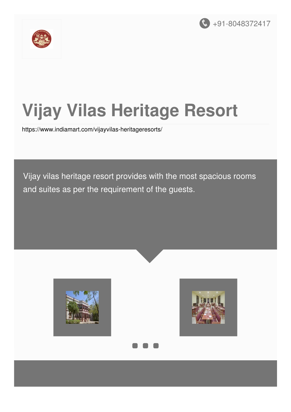 Vijay Vilas Heritage Resort