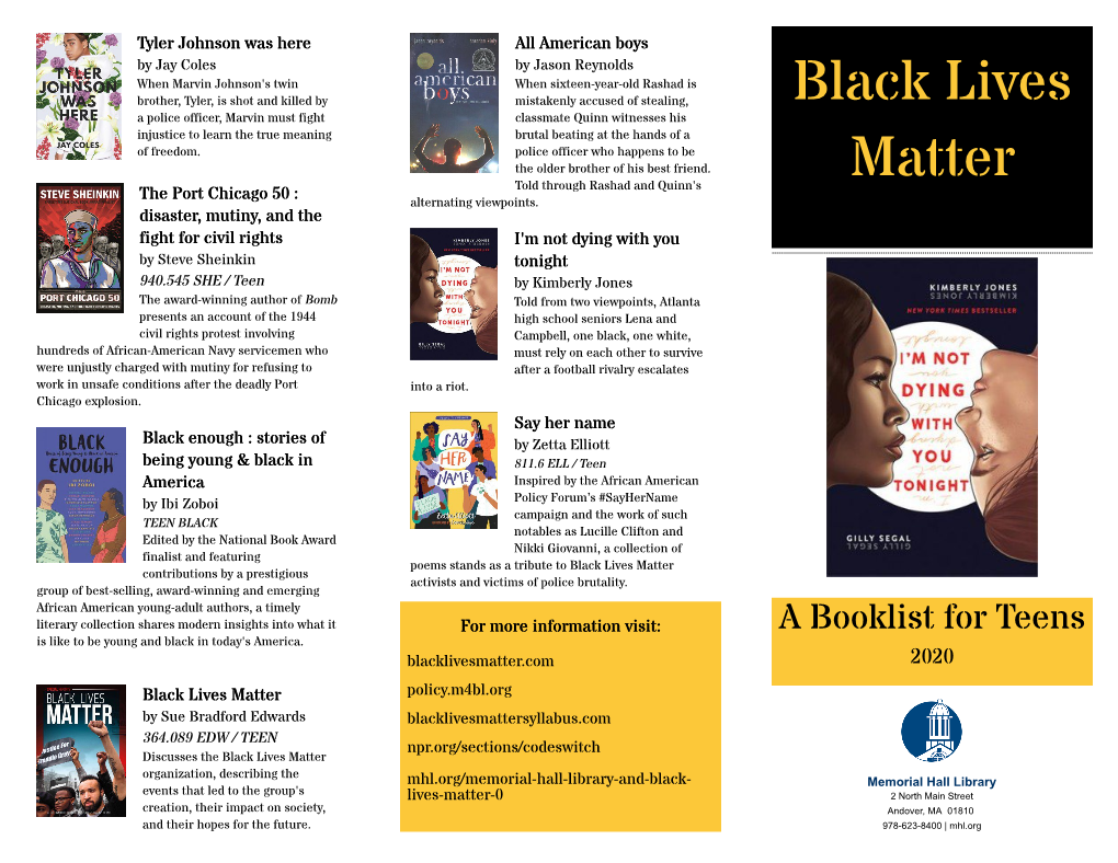 Black Lives Matter Contributions by a Prestigious Activists and Victims of Police Brutality