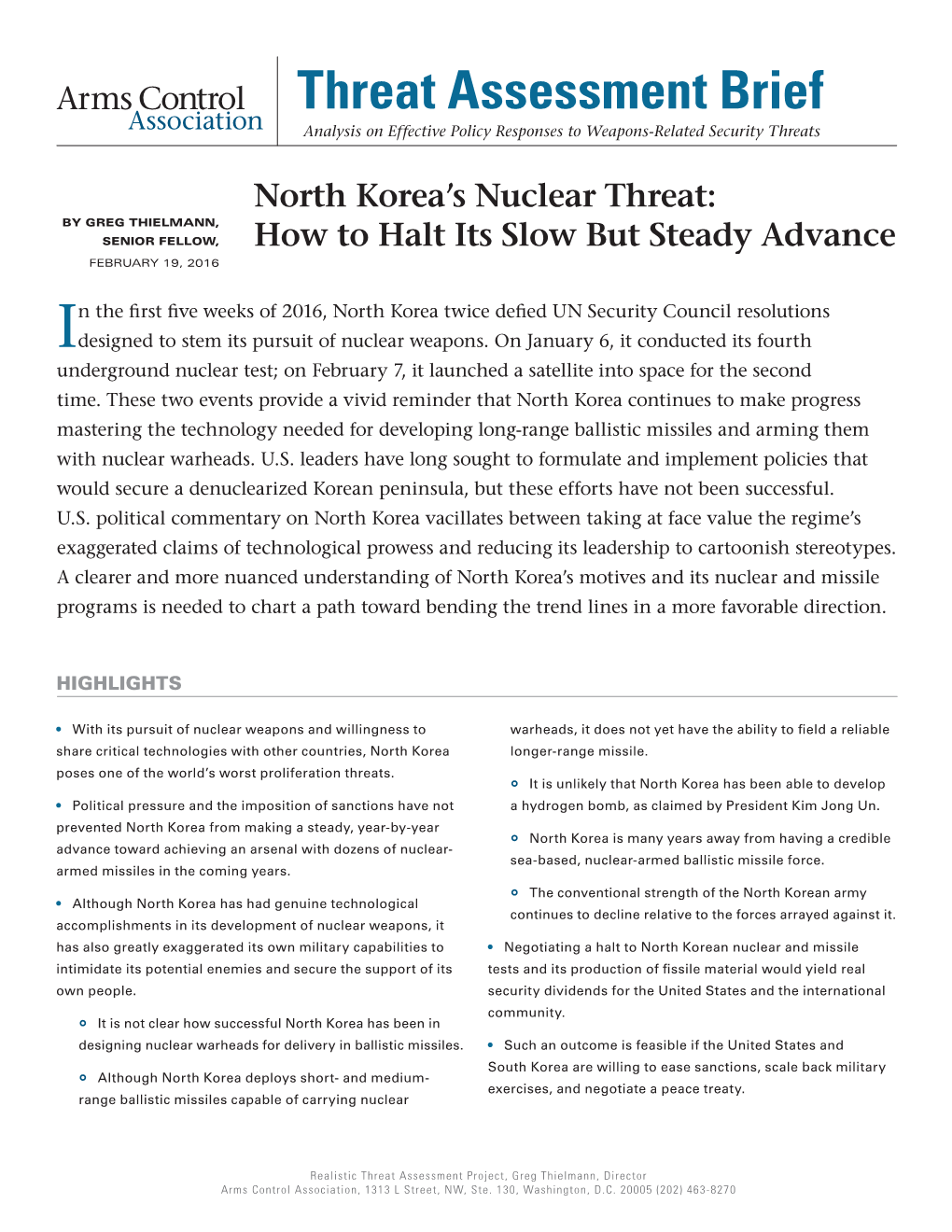 North Korea's Nuclear Threat