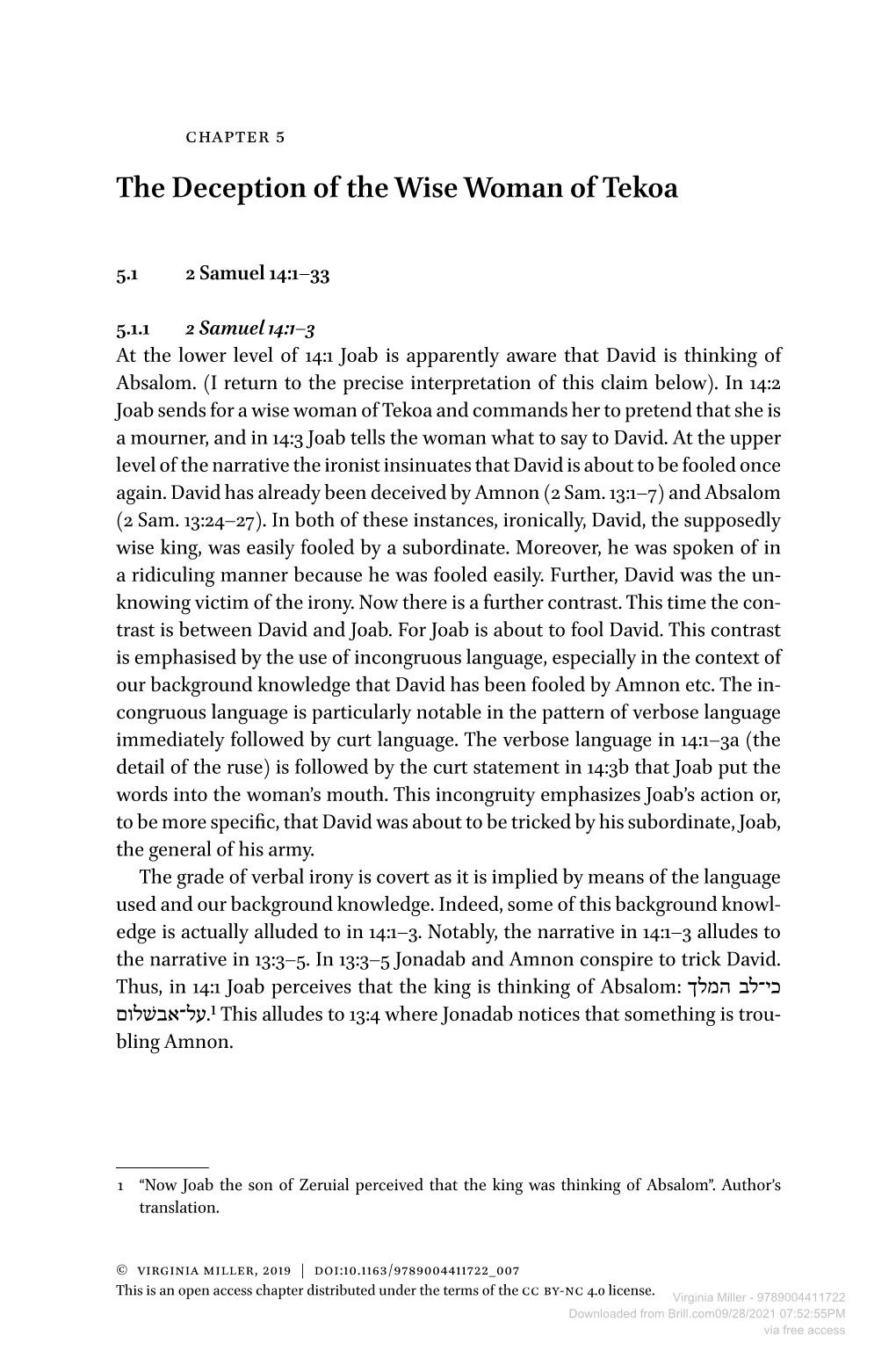 Downloaded from Brill.Com09/28/2021 07:52:55PM Via Free Access 112 Chapter 5