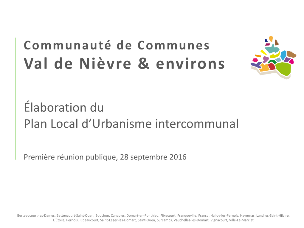 Le Plan Local D'urbanisme Intercommunal