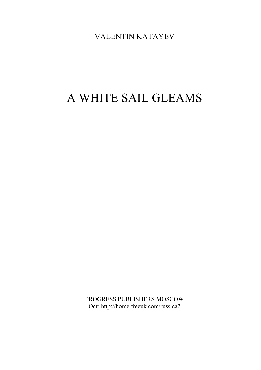 A White Sail Gleams