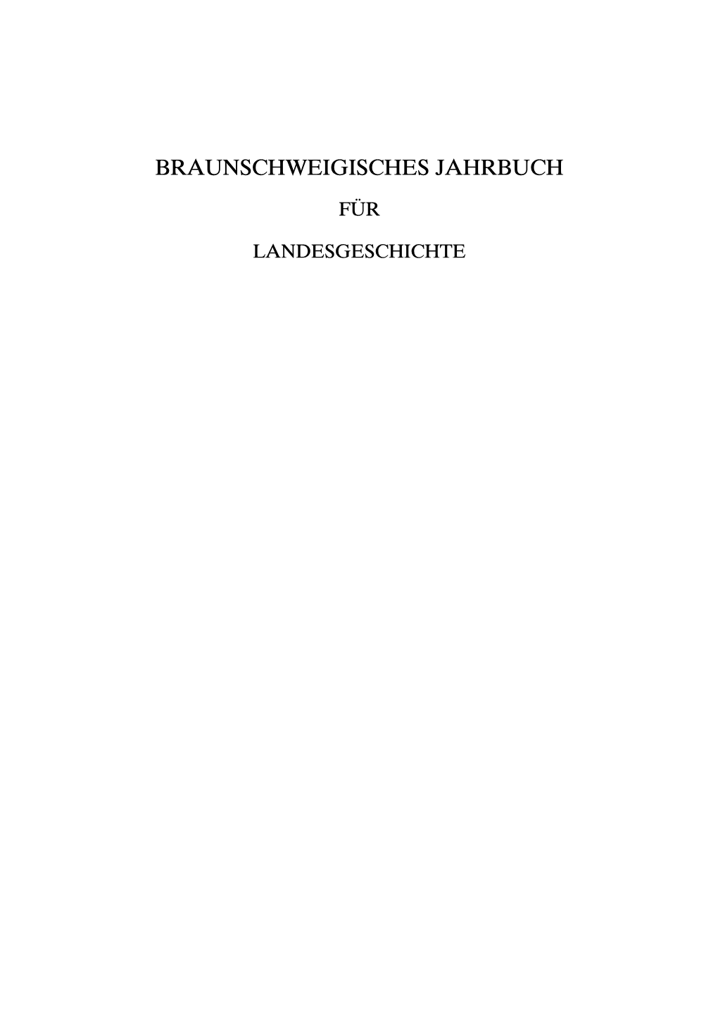 Braunschweigisches Jahrbuch