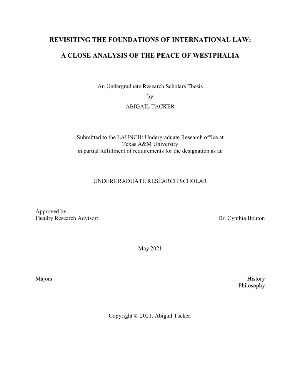 Revisiting the Foundations of International Law: a Close Analysis of the Peace of Westphalia