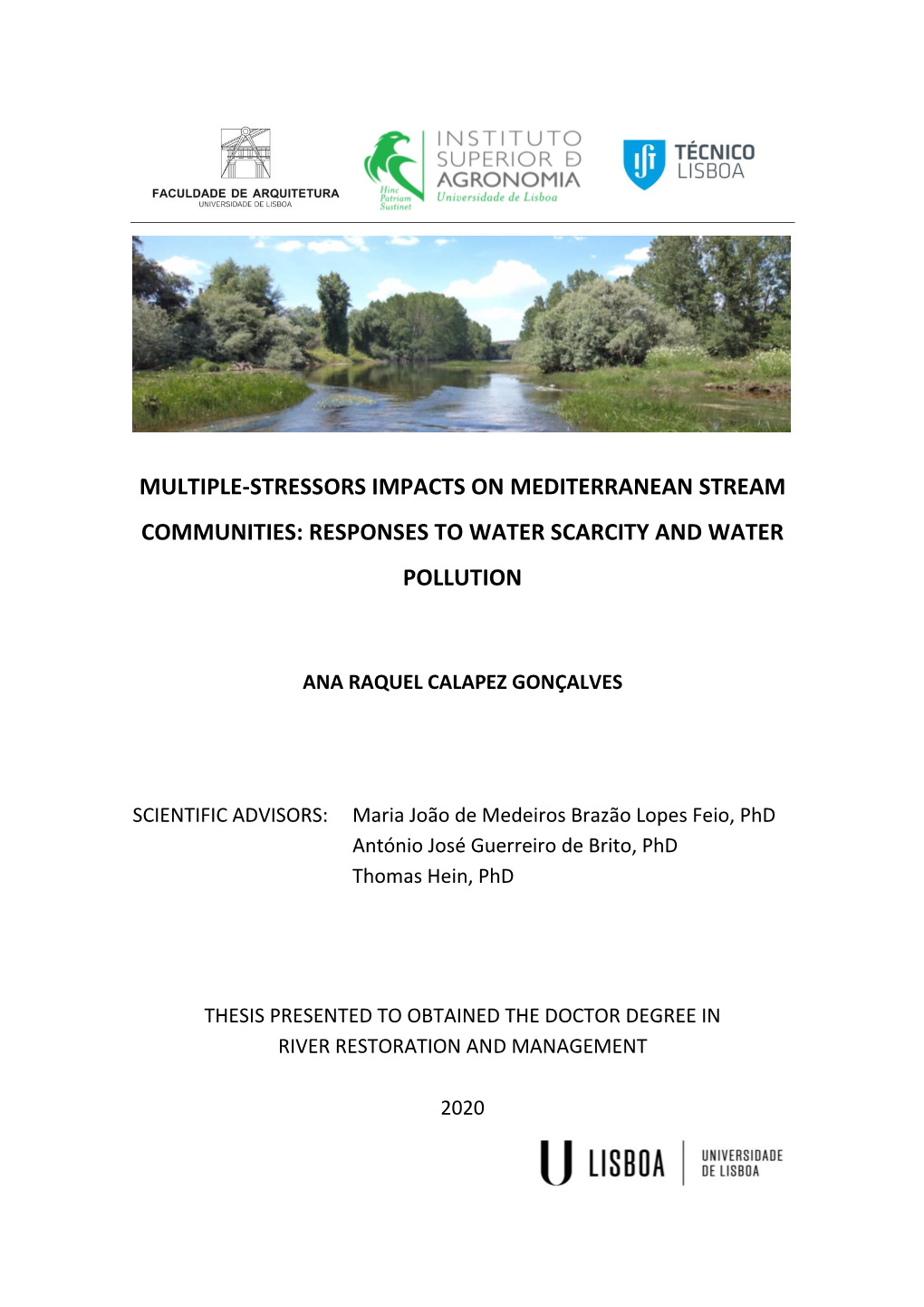 Multiple-Stressors Impacts on Mediterranean Stream Communities: Responses to Water Scarcity and Water Pollution