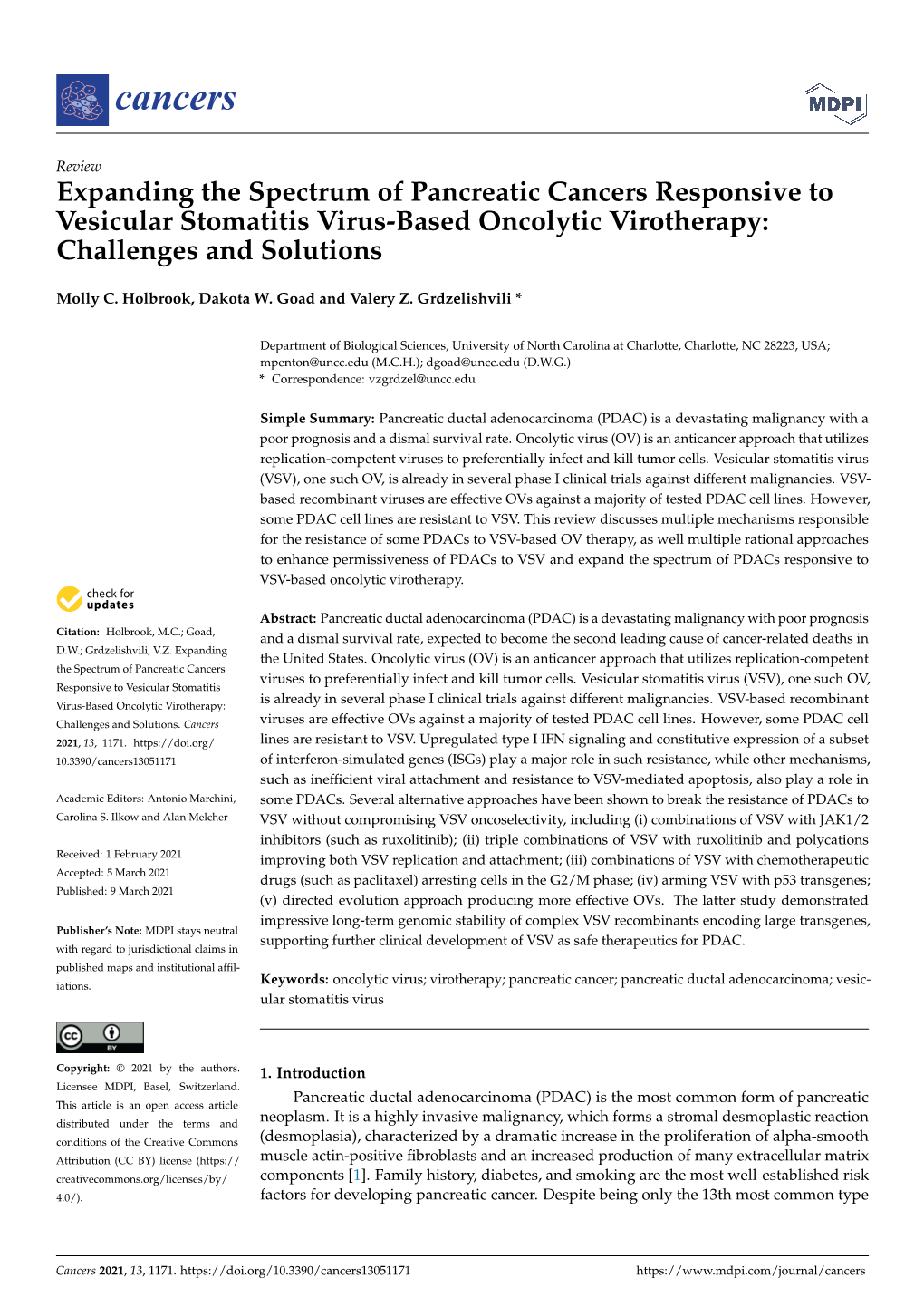 Expanding the Spectrum of Pancreatic Cancers Responsive to Vesicular Stomatitis Virus-Based Oncolytic Virotherapy: Challenges and Solutions