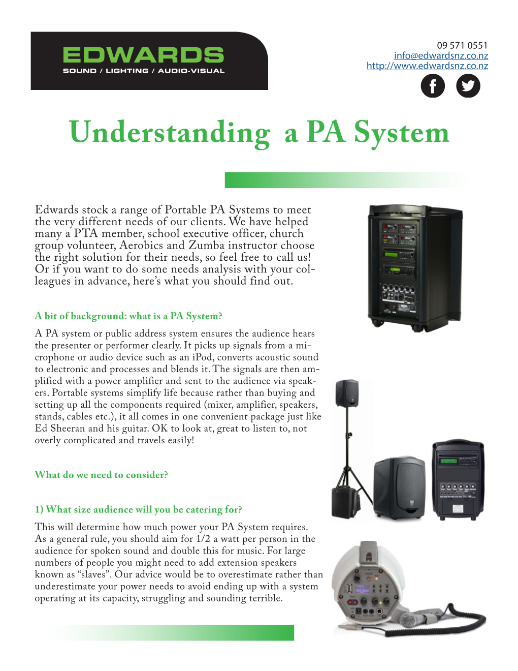 Understanding a PA System