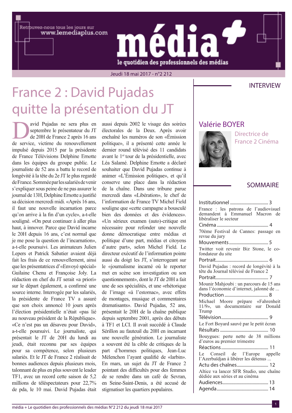 David Pujadas Quitte La Présentation Du JT