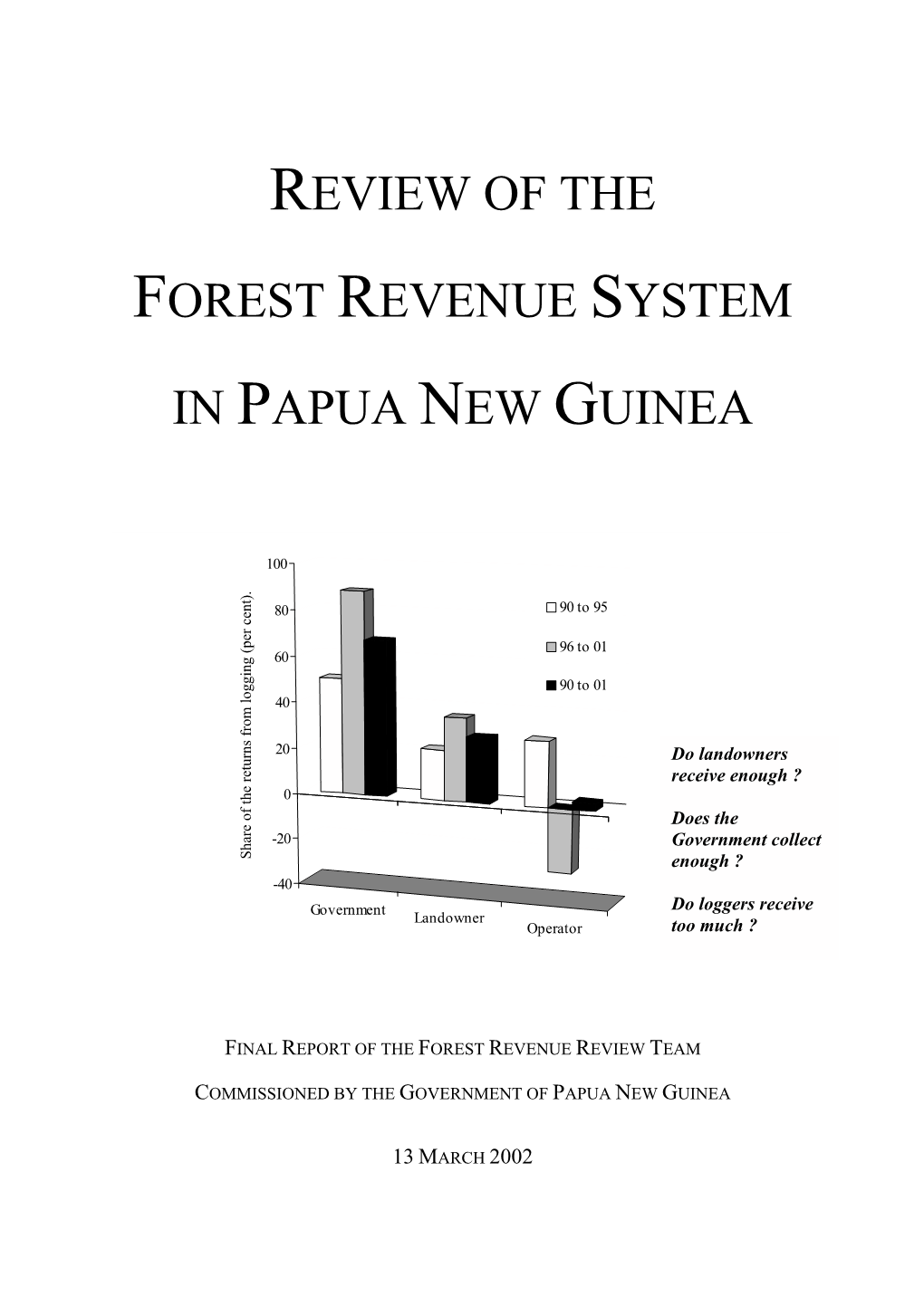 Review of the Forest Revenue System in Papua New Guinea