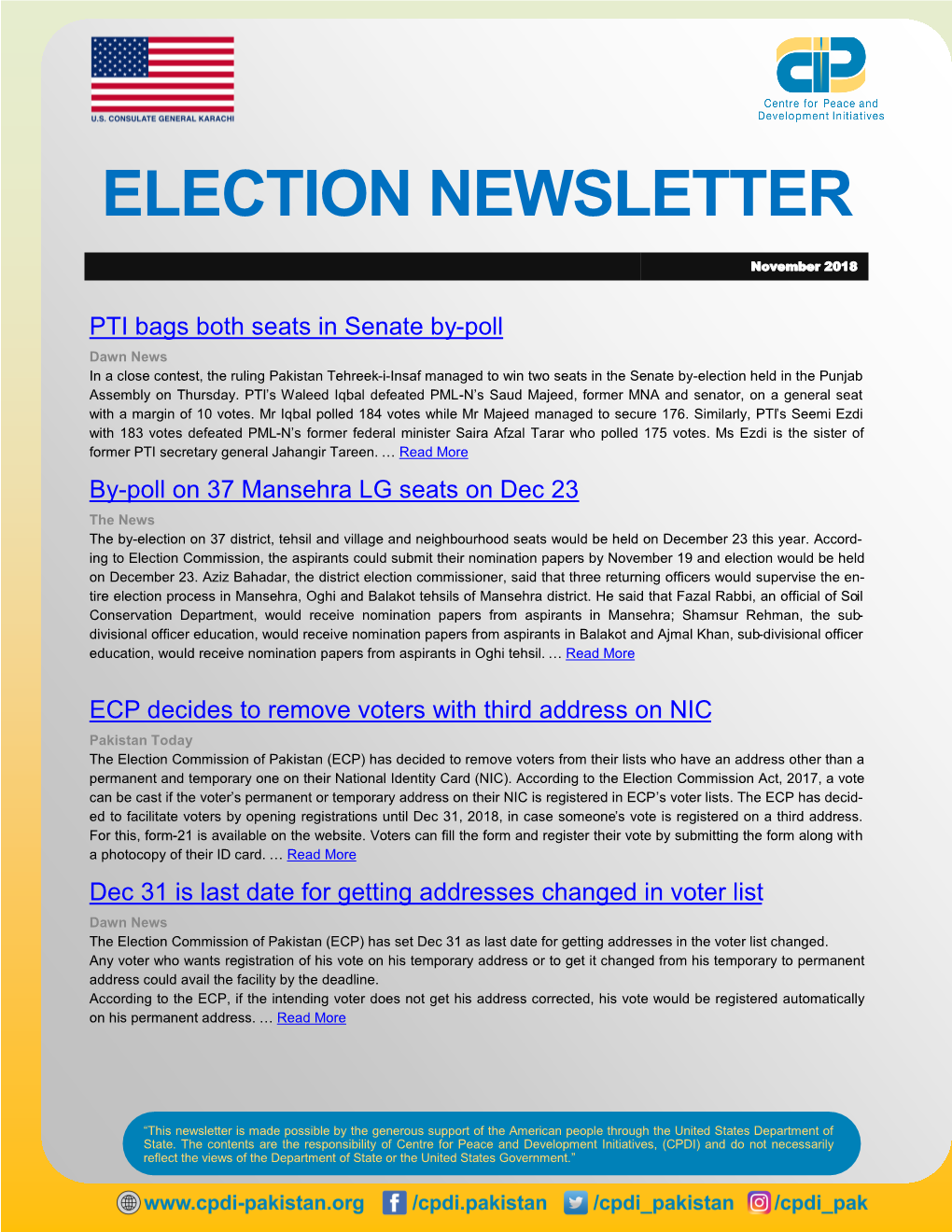 Election Newsletter