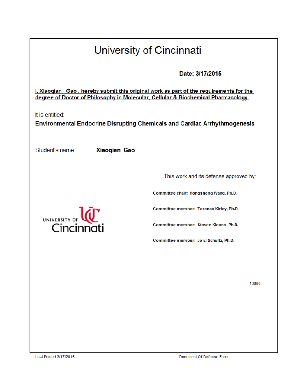 Environmental Endocrine Disrupting Chemicals and Cardiac Arrhythmogenesis