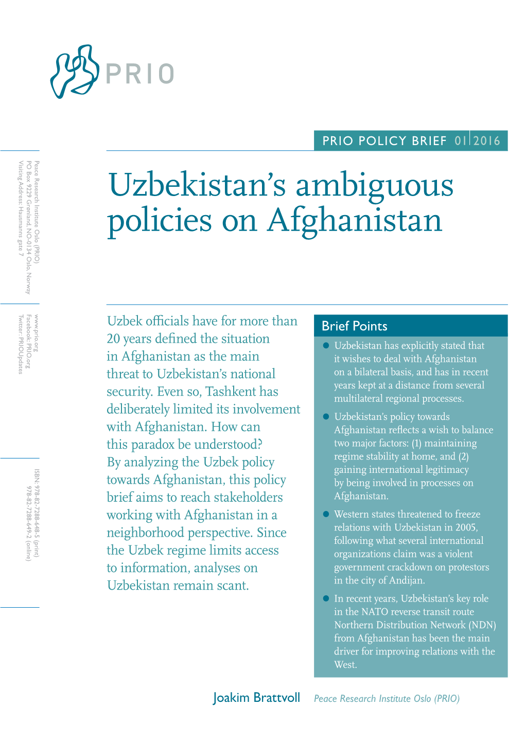 Uzbekistan's Ambiguous Policies in Afghanistan