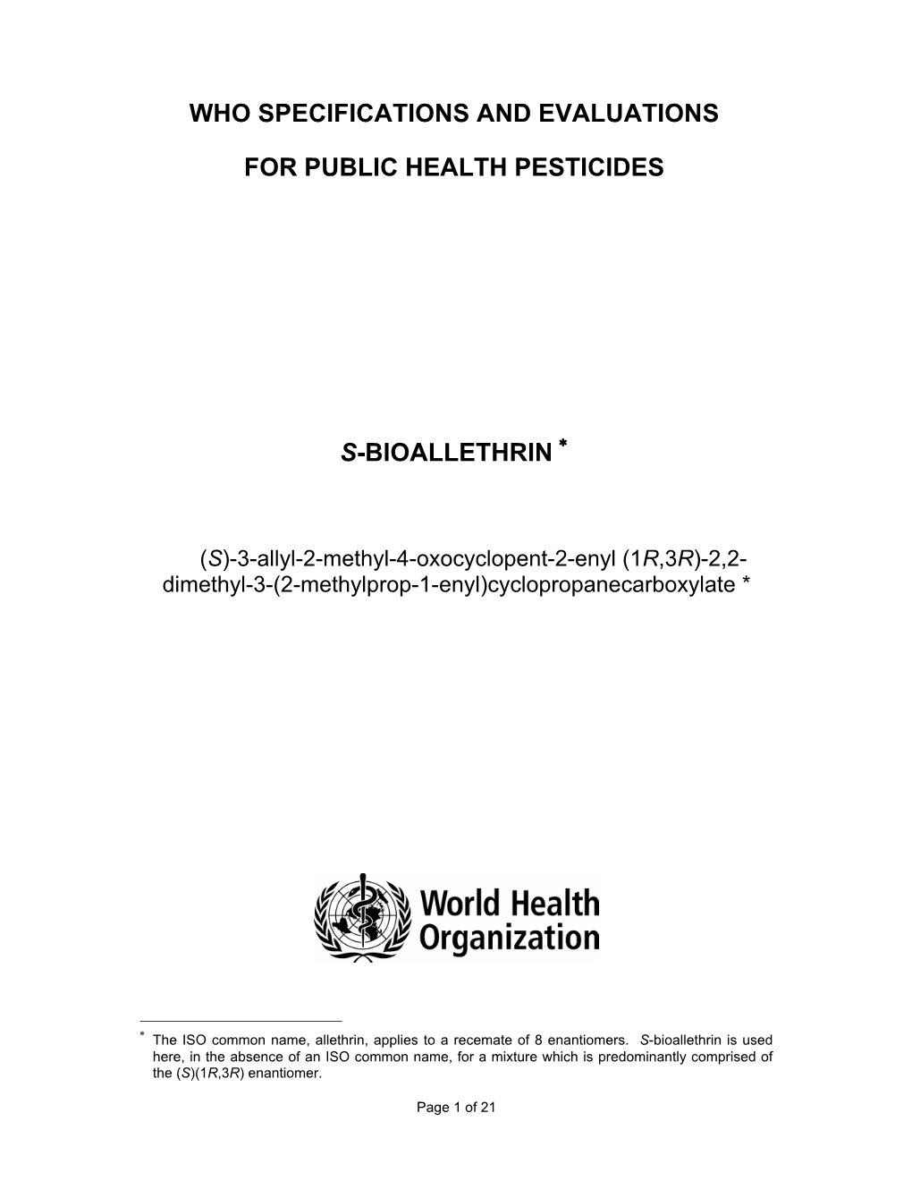 S-Bioallethrin 2006