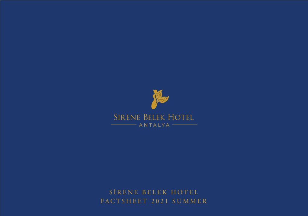 Sirene Belek Hotel Factsheet EN 2021