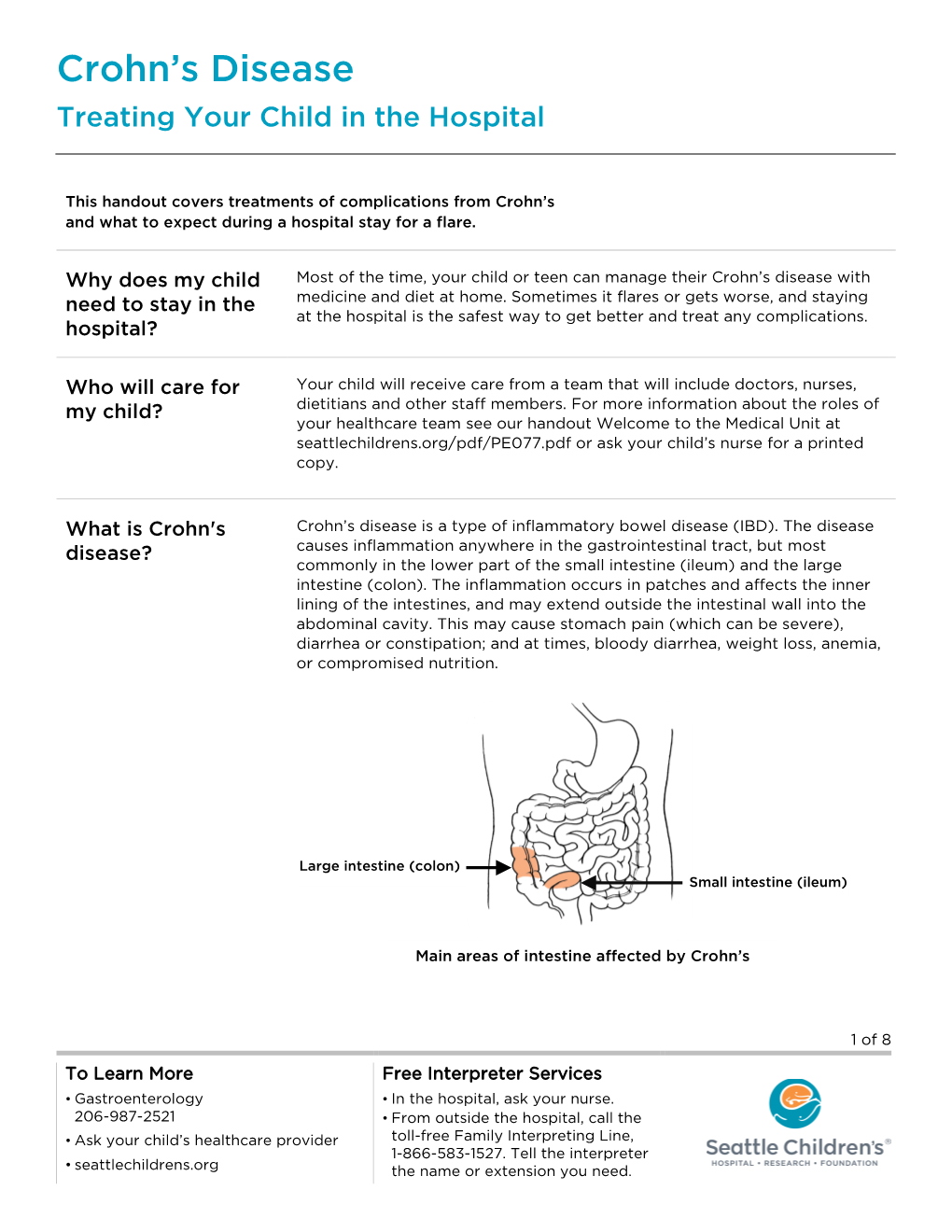 Crohn's Disease – Treating Your Child in the Hospital