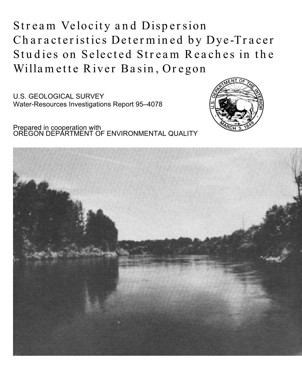 Time of Travel in Willamette Basin Streams