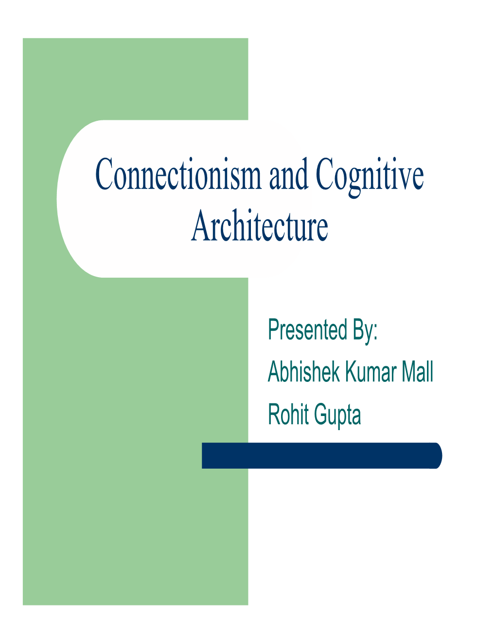 Connectionism and Cognitive Architecture