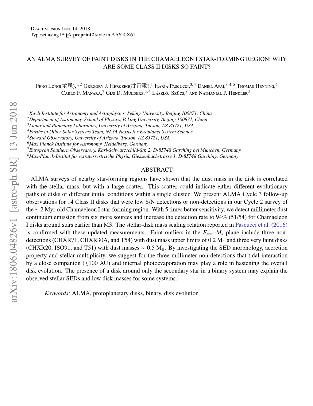 An Alma Survey of Faint Disks in the Chamaeleon I Star-Forming Region: Why Are Some Class Ii Disks So Faint?