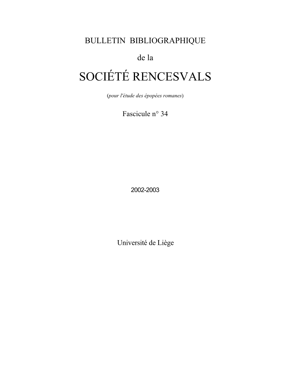 Société Rencesvals