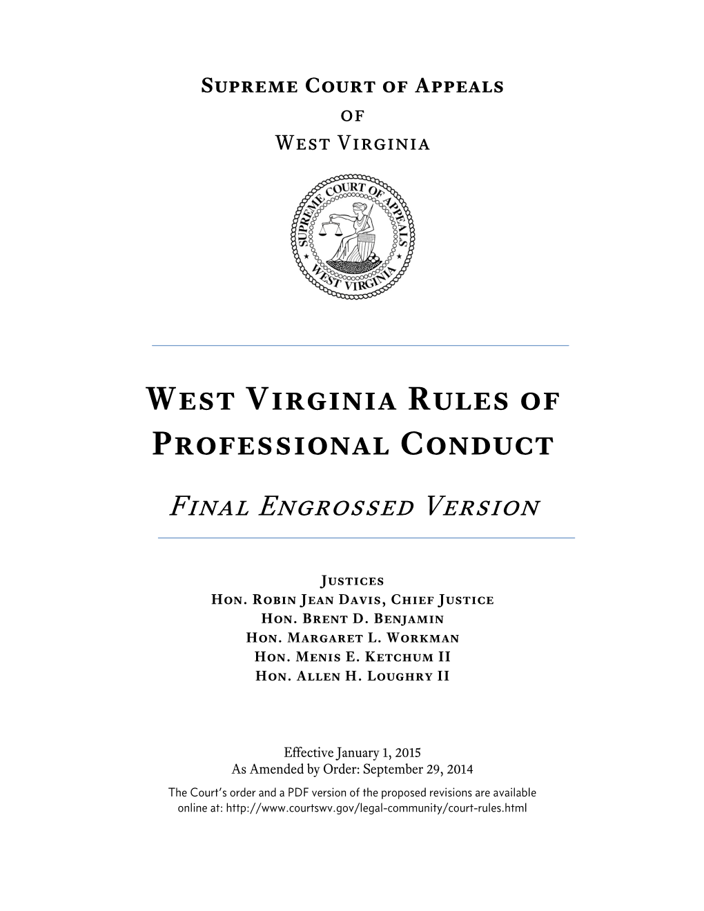 West Virginia Rules of Professional Conduct