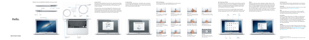 Macbook Air Quick Start Guide