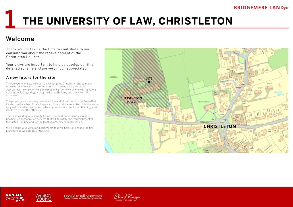 THE UNIVERSITY of LAW, CHRISTLETON Welcome