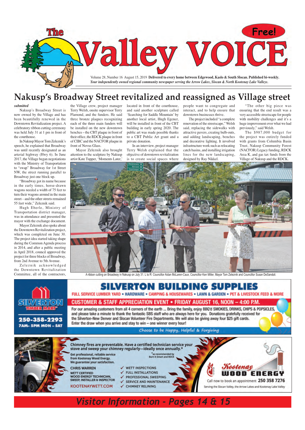 Pages 14 & 15 Nakusp's Broadway Street Revitalized And