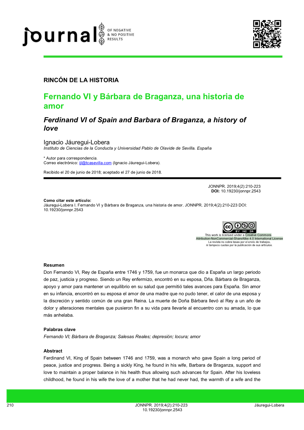 Fernando VI Y Bárbara De Braganza, Una Historia De Amor Ferdinand VI of Spain and Barbara of Braganza, a History of Love