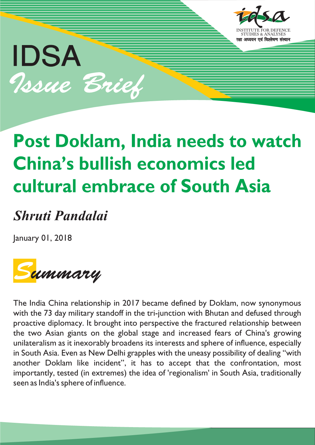 Post Doklam, India Needs to Watch China's Bullish Economics Led