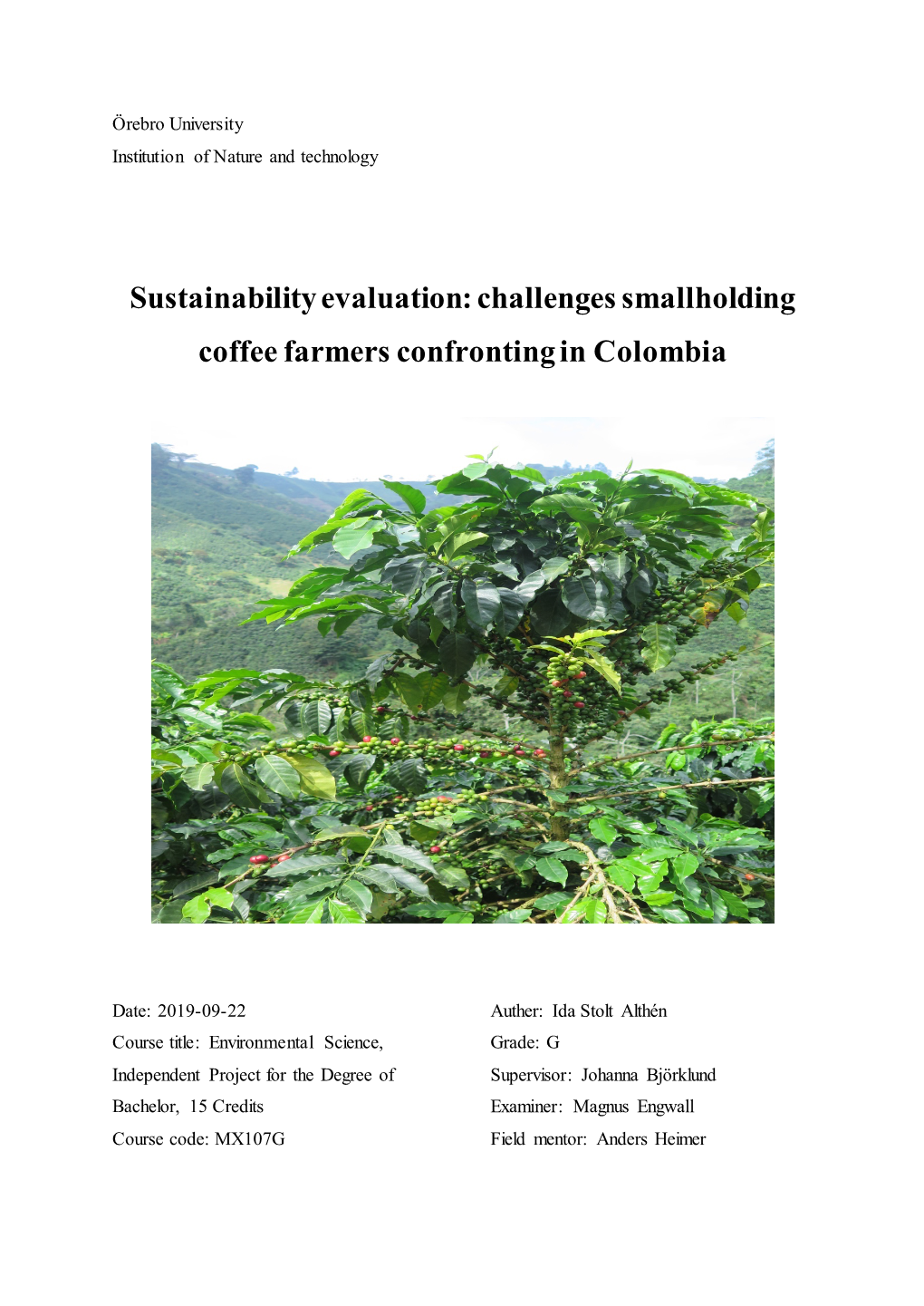 Challenges Smallholding Coffee Farmers Confronting in Colombia